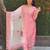 Light pink roman silk kurta pant with dupatta