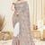 White color resham multi kashmiri embroidery work saree with blouse