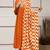 Saffron viscose chanderi silk gown pant with dupatta