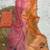 Orange Color Party Wear Two Tone Crunchy Silk Saree