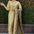 Elaichi roman silk handwork & nylon muslin Kurta pant with dupatta