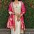 Cream roman silk handwork Kurta pant with dupatta