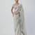 White Color Mirror Work Soft Satin Organza Silk Saree