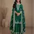 Green heavy vichitra silk semi stitched suit with sequence & multi work
