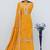 Yellow heavy vichitra silk semi stitched suit with sequence & multi work