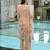 Peach pure natural crepe floral printed straight kurta with pant & printed dupatta