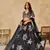 black heavy art silk lehenga set with choli and dupatta