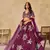 maroon heavy art silk lehenga set with choli and dupatta
