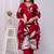 Red women embroidered floral printed aline kurta pant with dupatta set