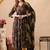 Grey women embroidered floral printed aline kurta pant with dupatta set