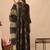 Grey women embroidered floral printed aline kurta pant with dupatta set