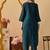 Tealblue women embroidered self design aline kurta with pant with  set