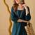 Tealblue women embroidered self design aline kurta with pant with  set