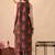 Coffee brown women floral printed aline kurta with pant set