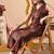 Coffee brown women floral printed aline kurta with pant set