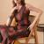 Coffee brown women floral printed aline kurta with pant set