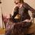 Maroon women embroidered floral printed aline kurta with pant set