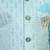 Boys sky blue cotton silk sequins embellished wavy motifs kurta & dhoti set with waistcoat