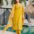 Women's Gorgeous Embroidery work Viscose Gadhwal Fabric Straight Kurta, Pant and Dupatta Set