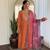 Women Gorgeous Embroidery Rayon Fabric with Straight Kurta, Pant and Dupatta Set