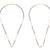Splendid "v" shape gold plated combo set of 2 black beaded adjustable chain mangalsutra for women