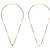 Round triangle shape gold plated combo set of 2 black beaded adjustable chain mangalsutra for women