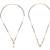 Butterfly design gold plated combo set of 2 black beaded adjustable chain mangalsutra for women