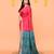 handloom rani blend silk saree with zari border