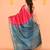 handloom rani blend silk saree with zari border