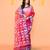 rani pink resham silk jamdani saree