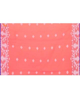 rani pink resham silk jamdani saree 5