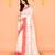 white cotton blend handloom saree with red temple border