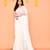 white cotton blend jamdani saree with tassels