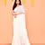 white cotton blend jamdani saree with tassels