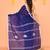 soft mul cotton blue jamdani saree with net tassels