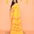 soft mul cotton yellow jamdani saree with net tassels