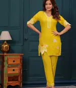  Embroidered Tunic With Trousers Co-Ords