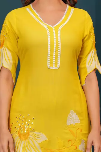  Embroidered Tunic With Trousers Co-Ords