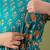 Sky blue aaysa floral printed pure cotton flared maternity maxi dress