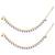Gold plated traditional kundan stone payal anklets for women (blue)