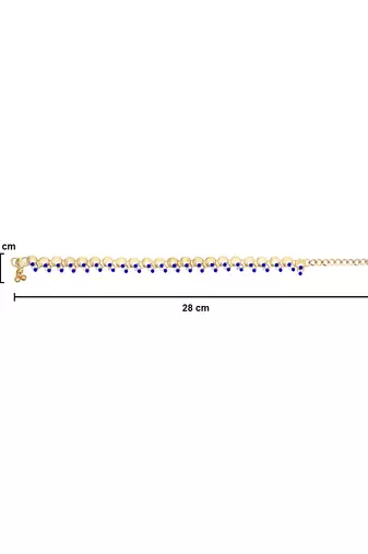Gold plated traditional kundan stone payal anklets for women 