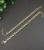 Gold plated traditional kundan stone payal anklets for women 