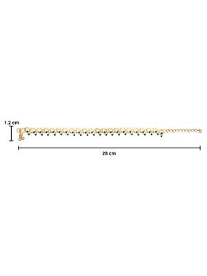 Gold plated traditional kundan stone payal anklets for women  5
