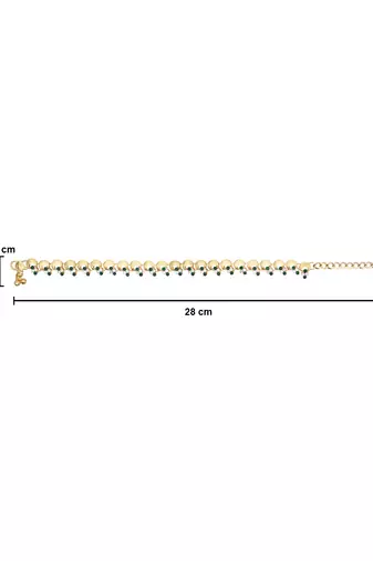 Gold plated traditional kundan stone payal anklets for women 