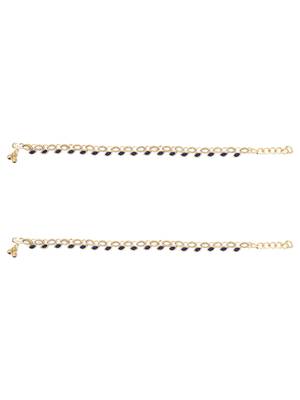 Gold plated traditional kundan stone payal anklets for women  3