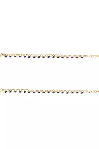 Gold plated traditional kundan stone payal anklets for women 