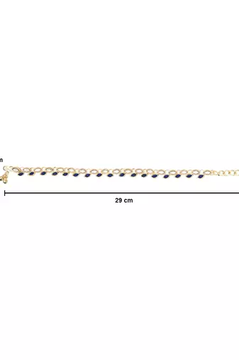Gold plated traditional kundan stone payal anklets for women 