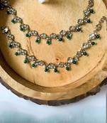 Traditional gold plated adjustable kundan pearl payal anklets jewellery for women & girls 