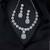 Silver plated cubic zirconia american diamond cz special chain necklace with earrings set for women