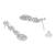 Silver plated cubic zirconia american diamond cz special chain necklace with earrings set for women